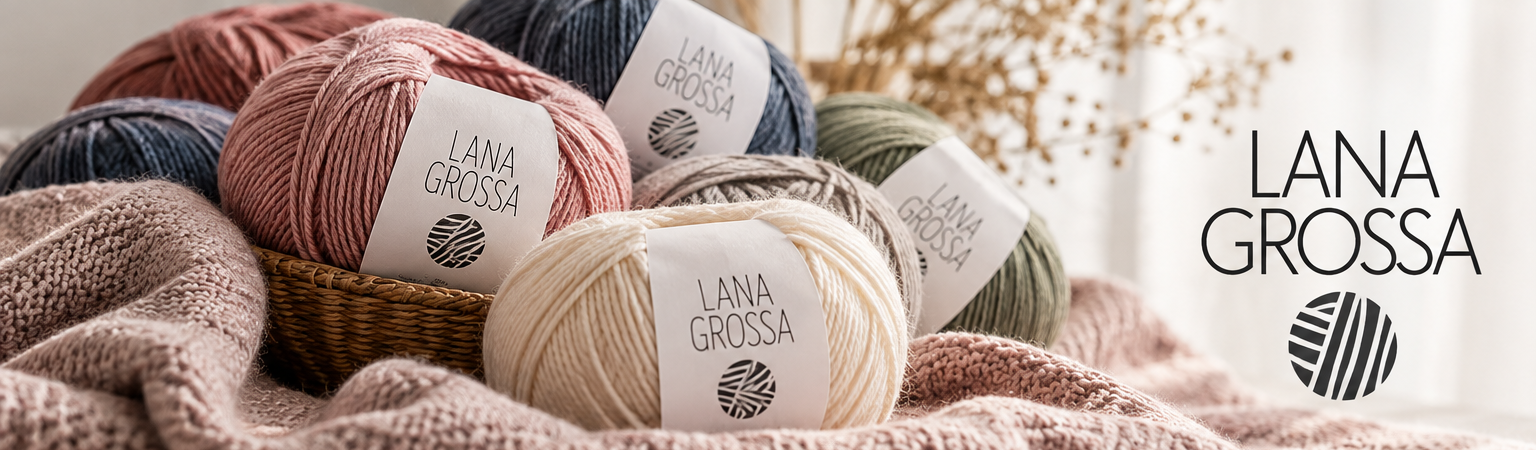 Lana Grossa Wolle und Garne in verschiedenen Farben